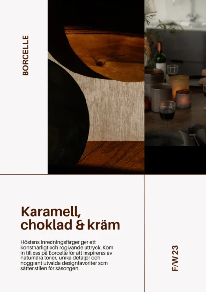 Nyhetsbrev för Borcelle, höstens trender 2023.